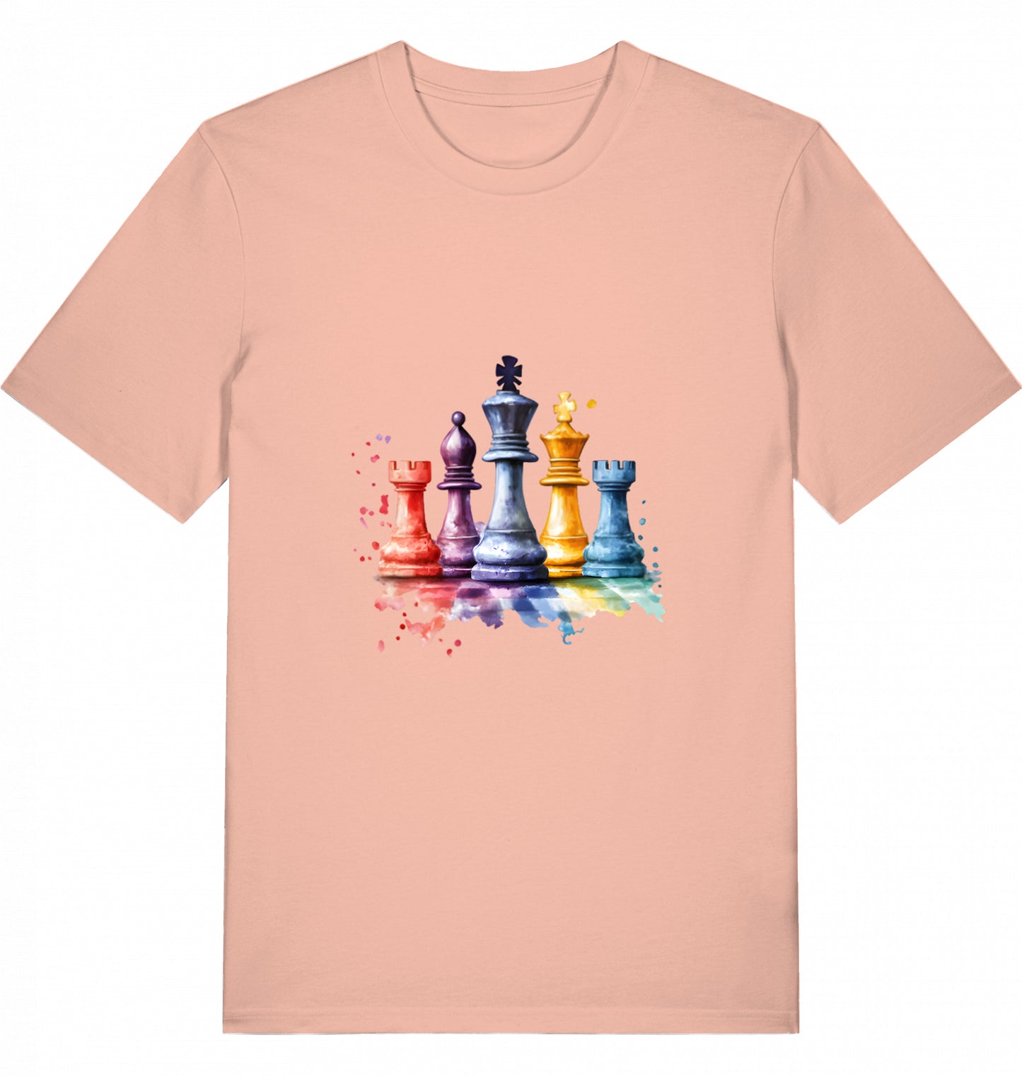 T-Shirt Aquarell Schach Figuren