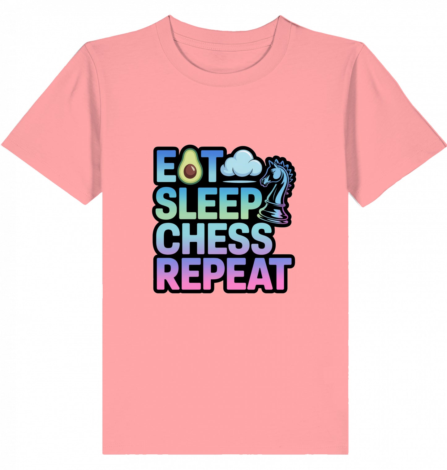 Kinder T-Shirt  Eat Sleep Chess Repeat
