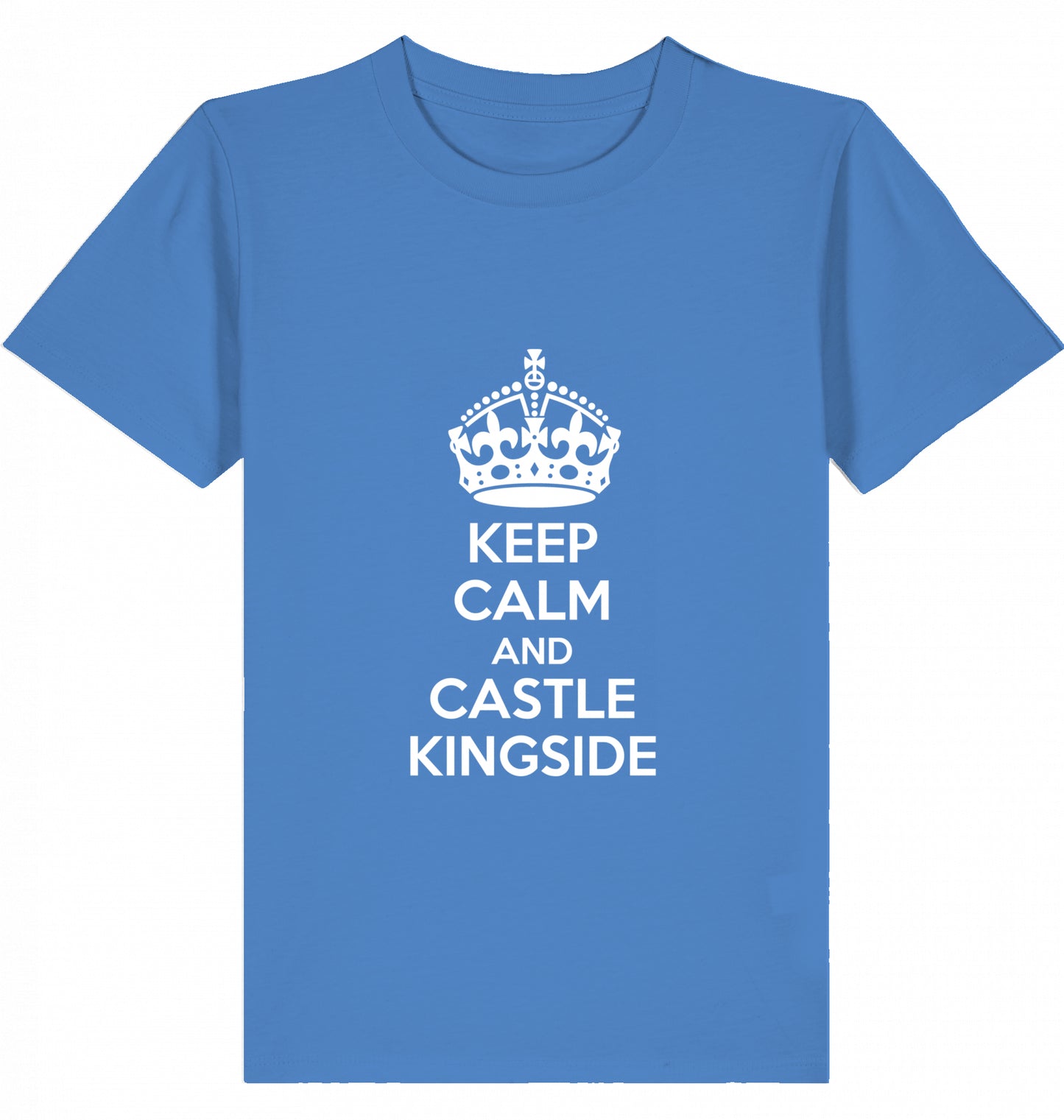 Schach Kinder T-Shirt Keep Calm And Castle Kingside Kids Chess Bio-Baumwolle Fairtrade