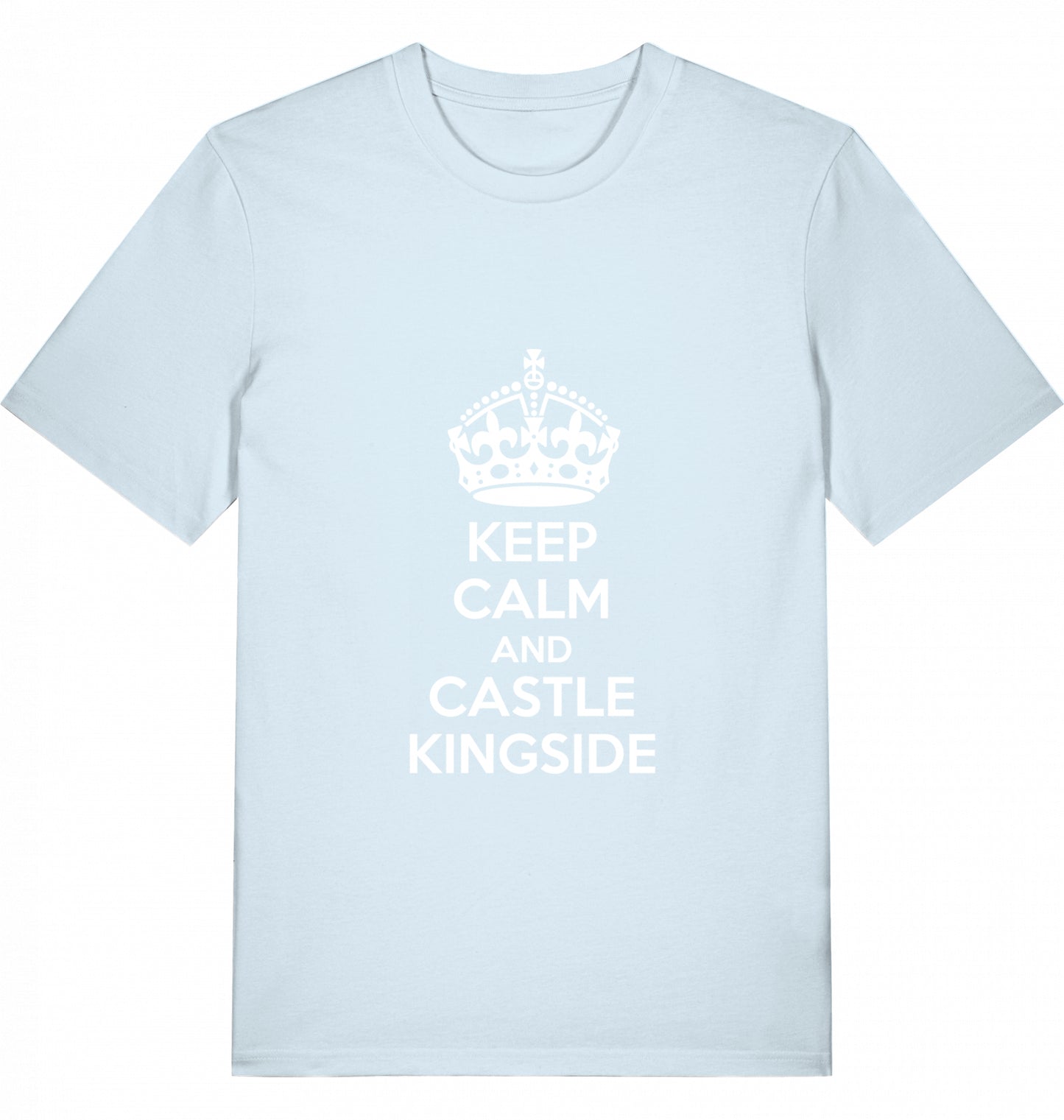 Schach T-Shirt Keep Calm And Castle Kingside Herren Männer Bio-Baumwolle Fairtrade Chess