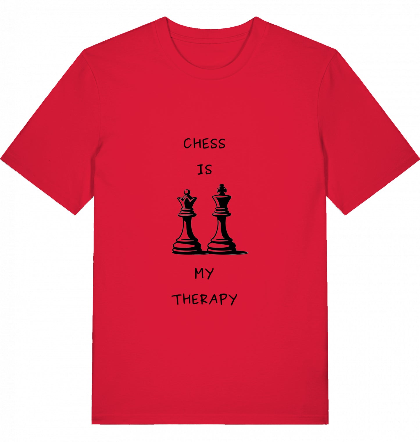 Schach T-Shirt Chess Is My Therapy Herren Männer Bio-Baumwolle Fairtrade