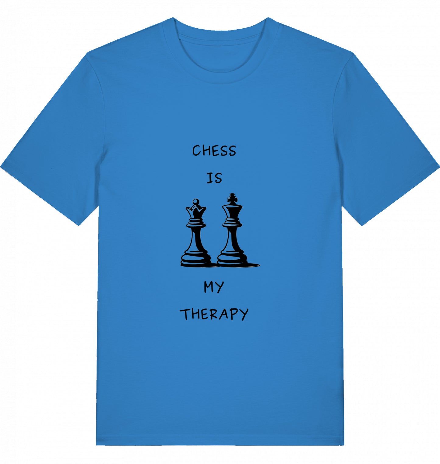 Schach T-Shirt Chess Is My Therapy Herren Männer Bio-Baumwolle Fairtrade