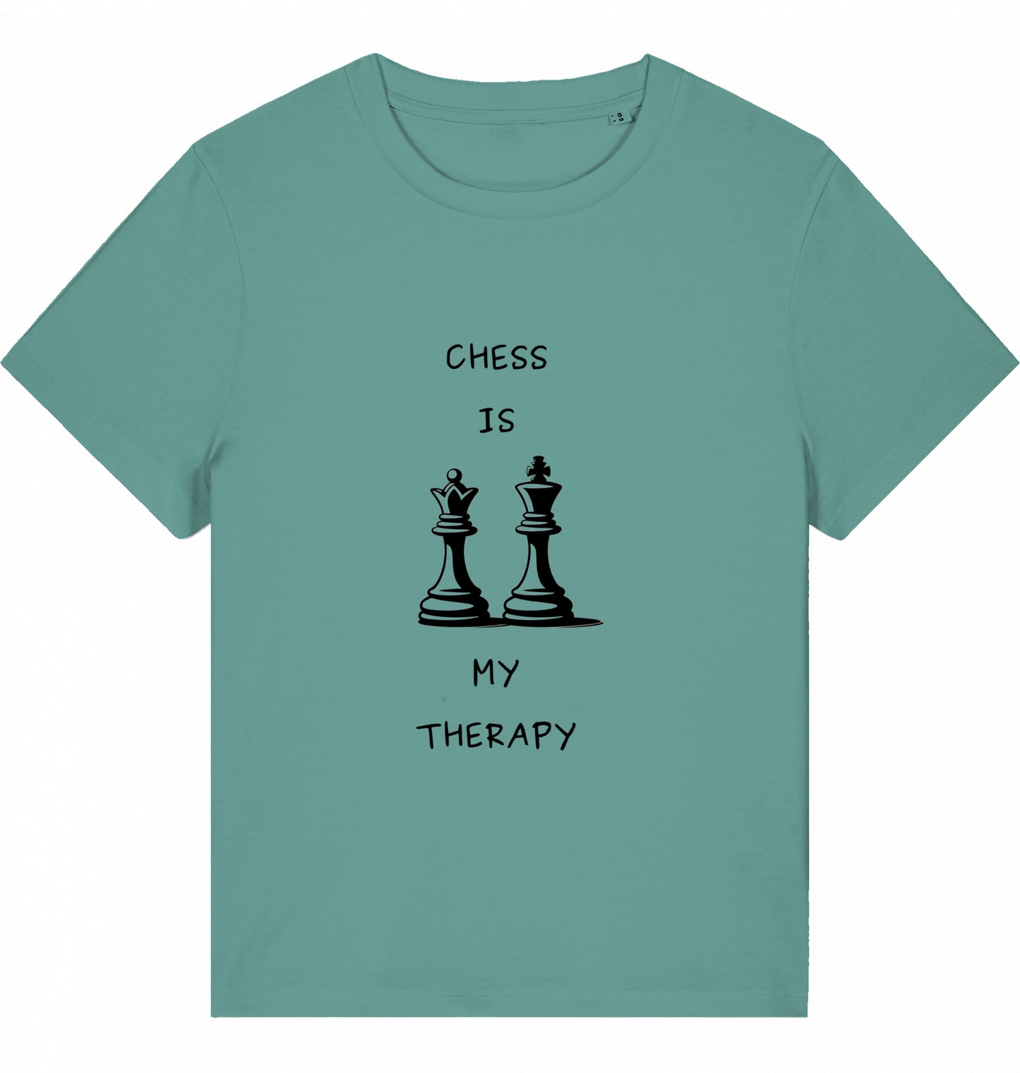 Schach Damen T-Shirt Chess Is My Therapy Bio-Baumwolle Fairtrade