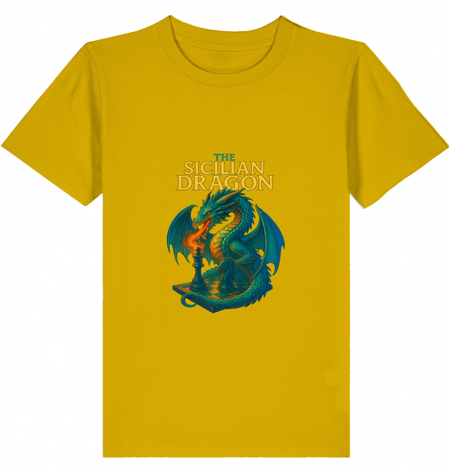 Kids  Kinder Schach T-Shirt Sicilian Dragon