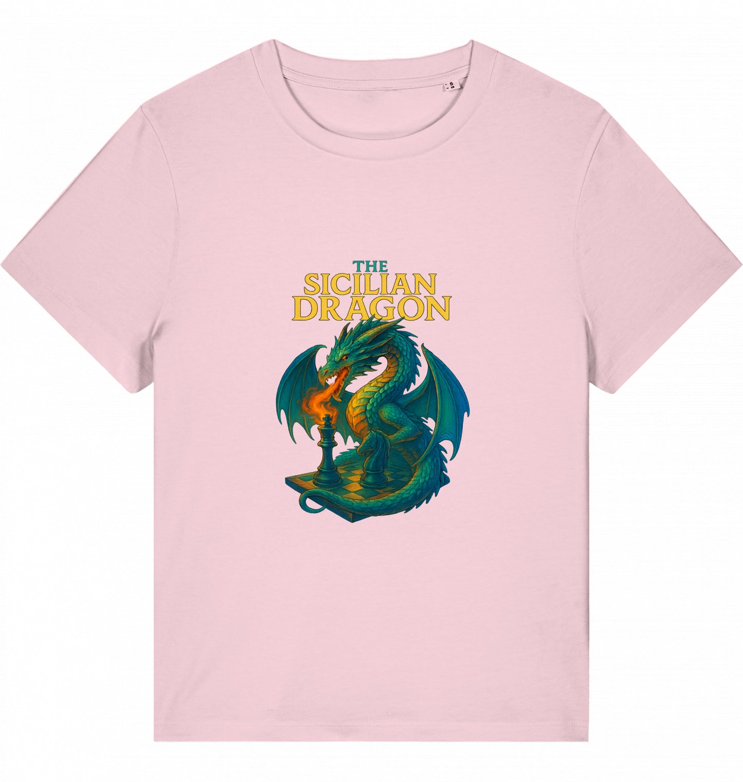 Damen Schach T-Shirt Sicilian Dragon
