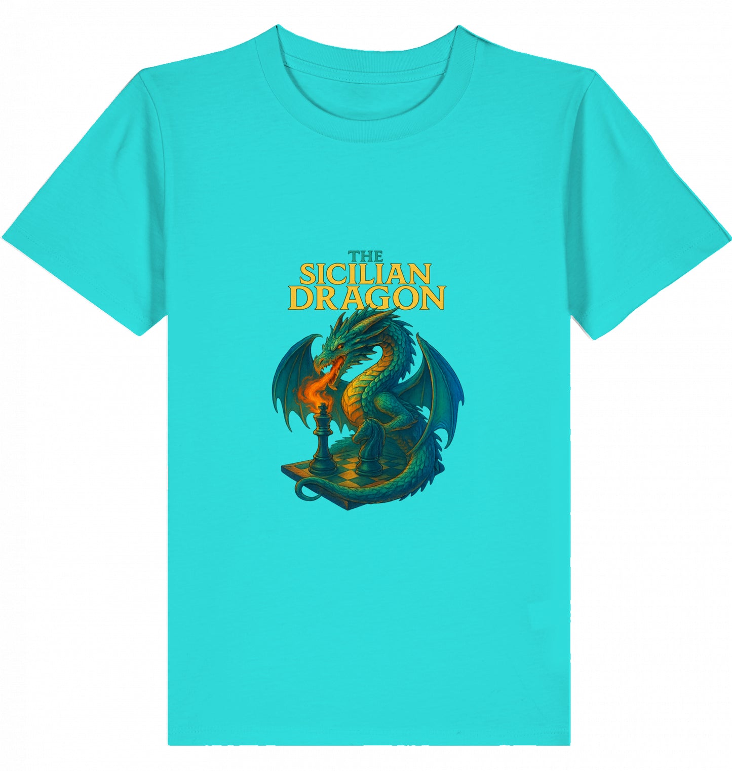 Kids  Kinder Schach T-Shirt Sicilian Dragon