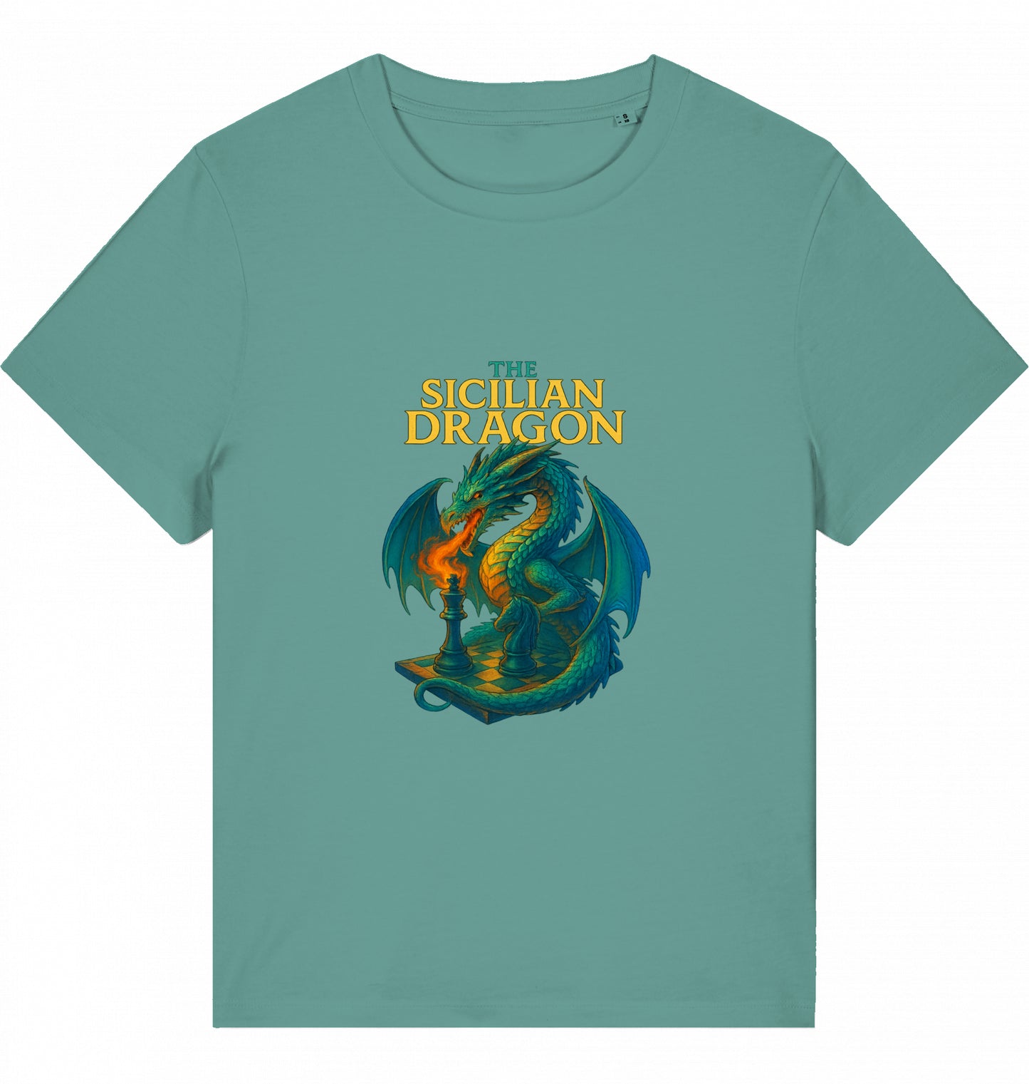 Damen Schach T-Shirt Sicilian Dragon