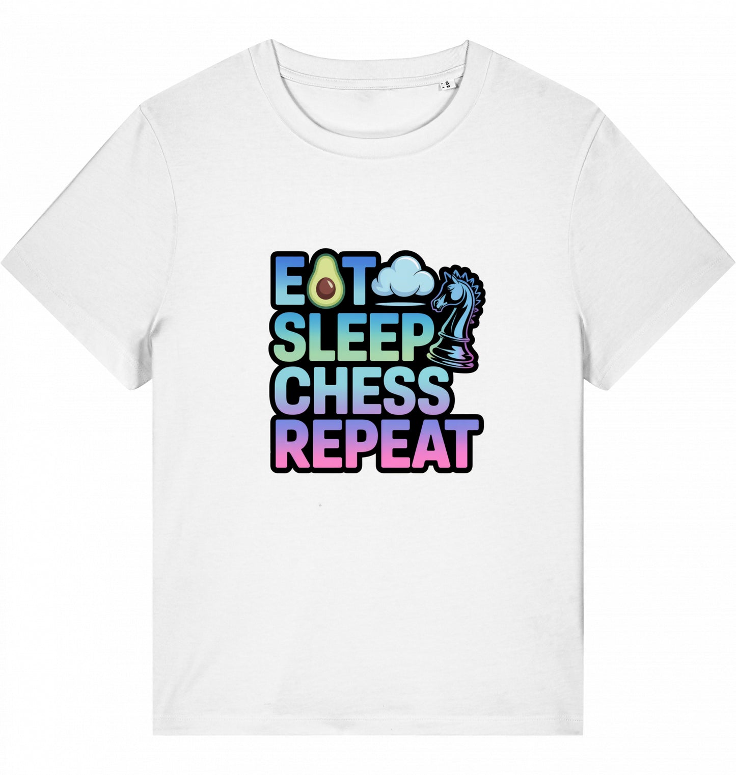 Damen T-Shirt Eat Sleep Chess Repeat