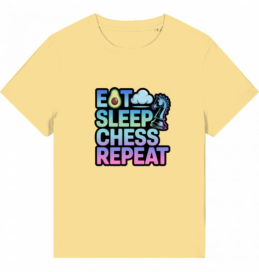 Damen T-Shirt Eat Sleep Chess Repeat