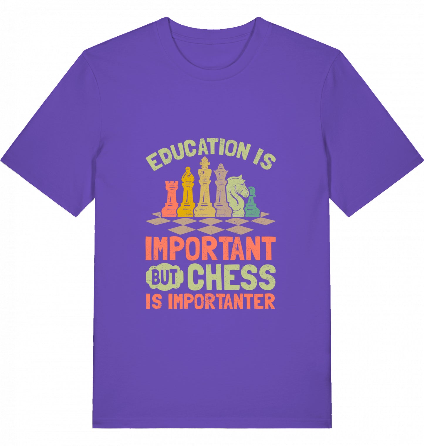 Schach T-Shirt "Chess is importanter"