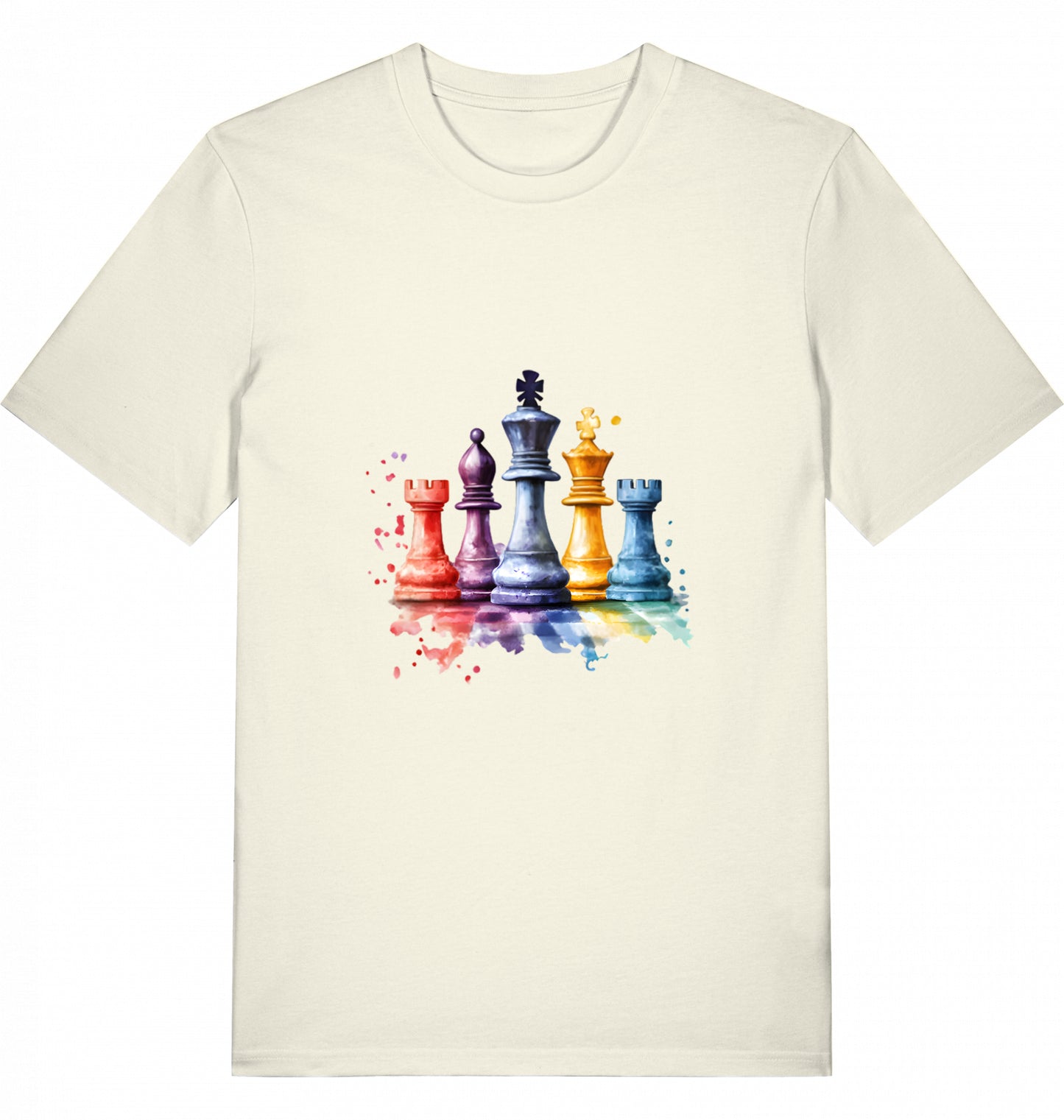 T-Shirt Aquarell Schach Figuren