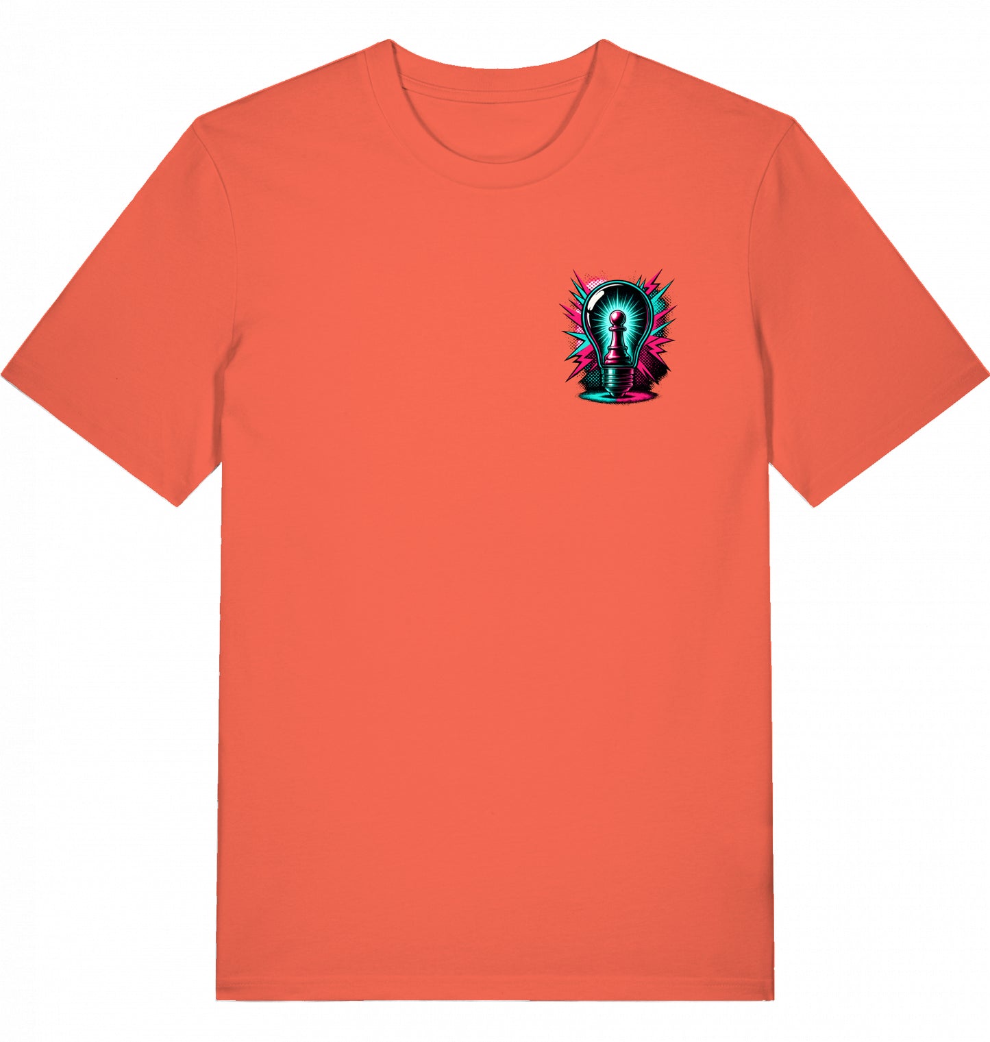 T-Shirt Schach Glühbirne