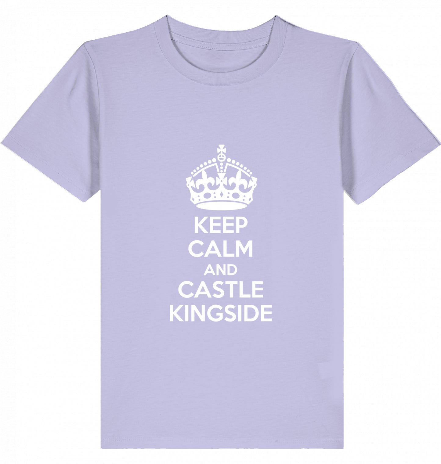 Schach Kinder T-Shirt Keep Calm And Castle Kingside Kids Chess Bio-Baumwolle Fairtrade