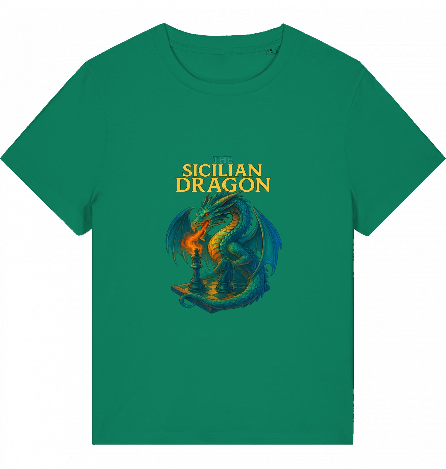 Damen Schach T-Shirt Sicilian Dragon