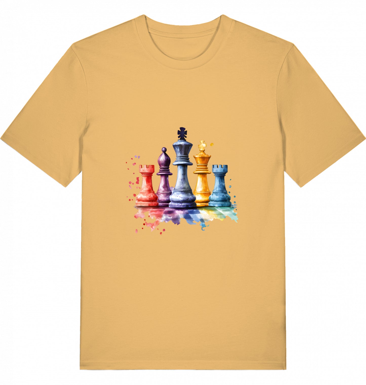 T-Shirt Aquarell Schach Figuren