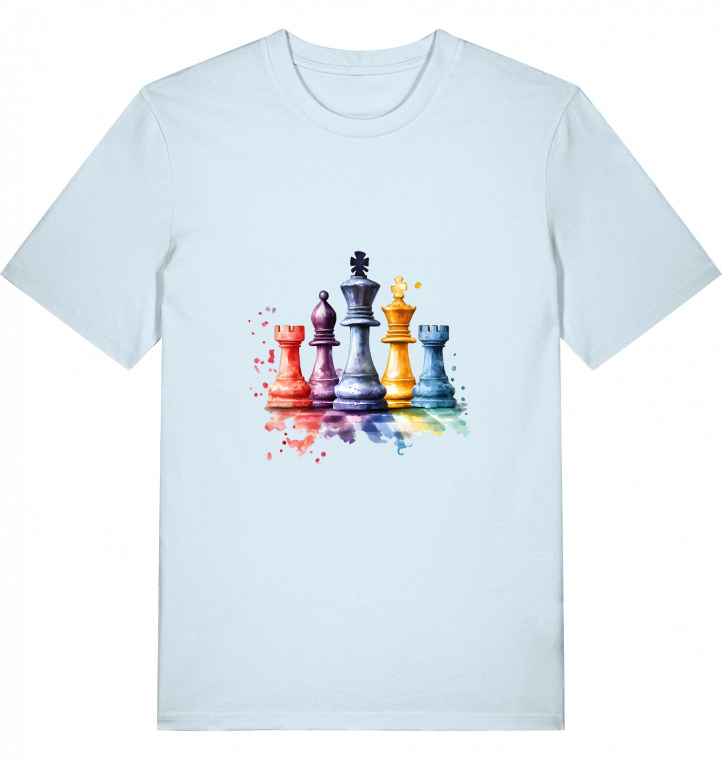 T-Shirt Aquarell Schach Figuren