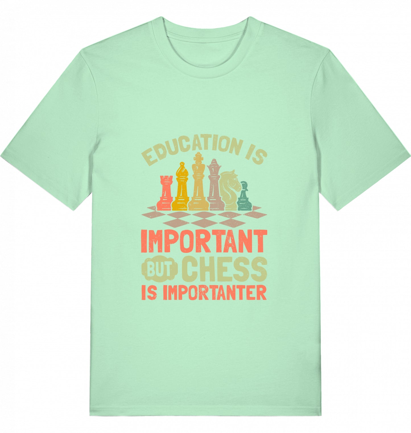 Schach T-Shirt "Chess is importanter"