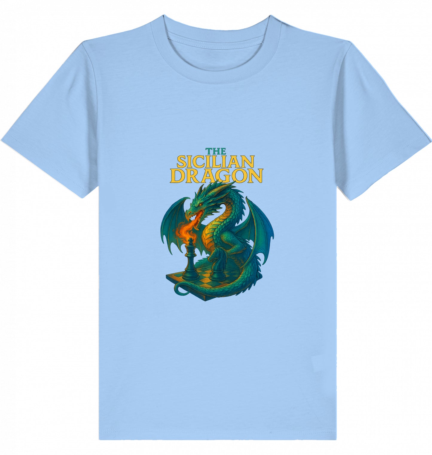 Kids  Kinder Schach T-Shirt Sicilian Dragon