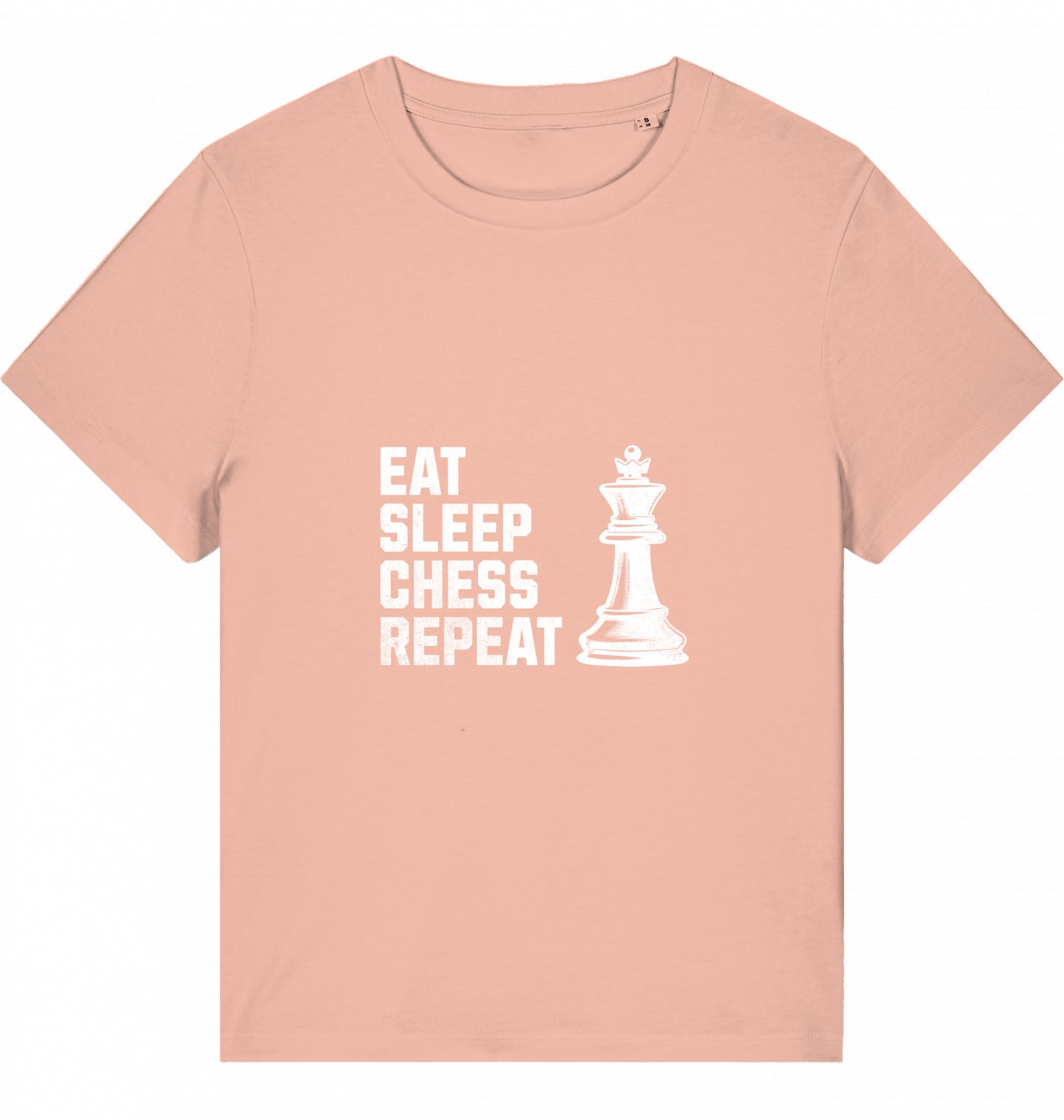 Damen Schach T-Shirt Eat Sleep Chess Repeat