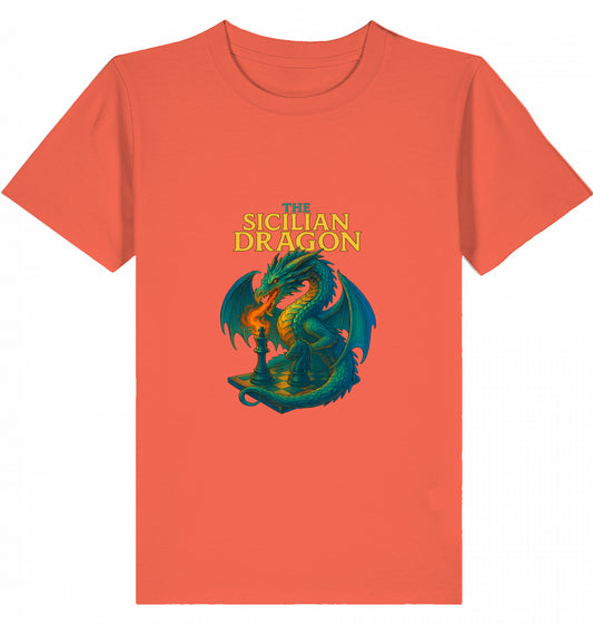 Kids  Kinder Schach T-Shirt Sicilian Dragon