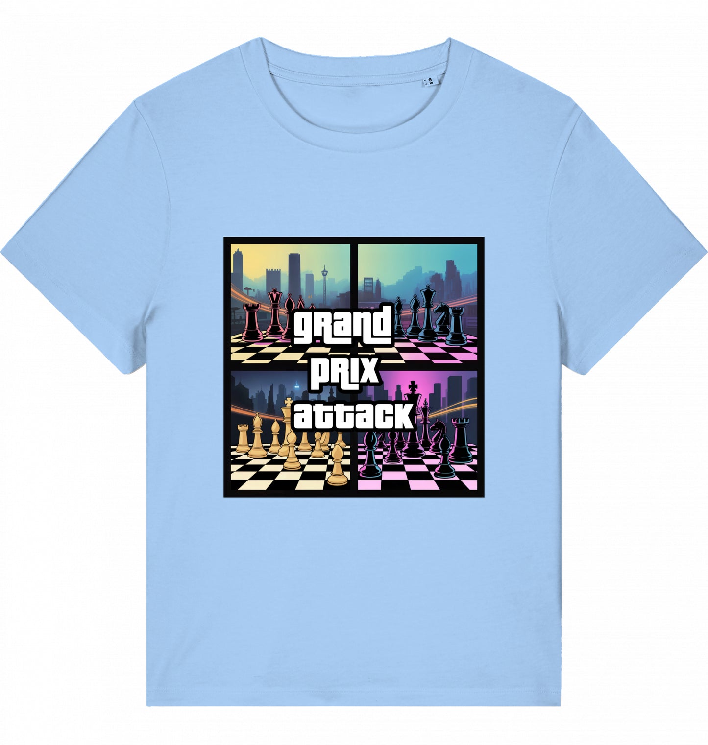 Schach Damen T-Shirt Grand Prix Attack Chess Bio-Baumwolle Fairtrade