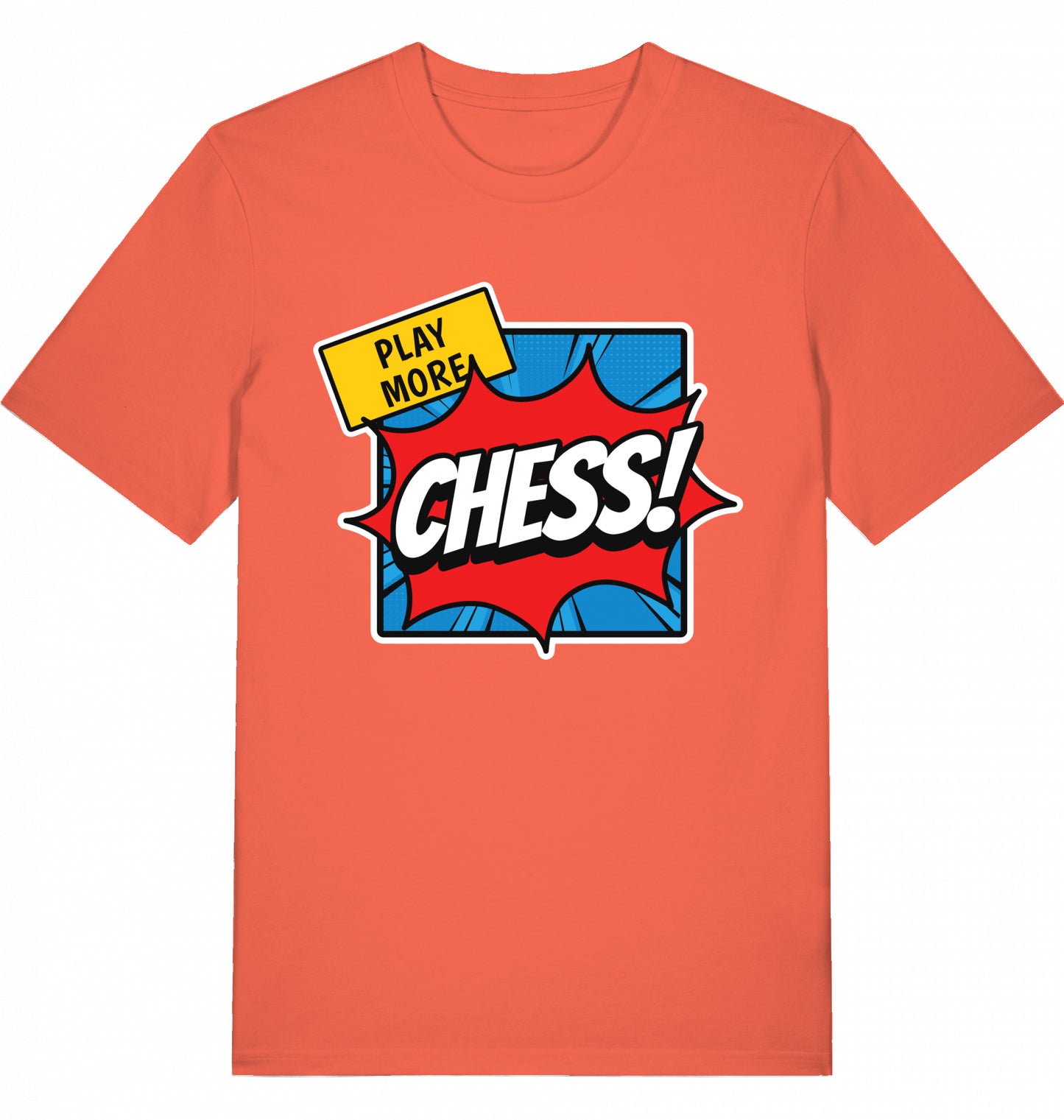 T-Shirt Schach Play More Chess Fairtrade