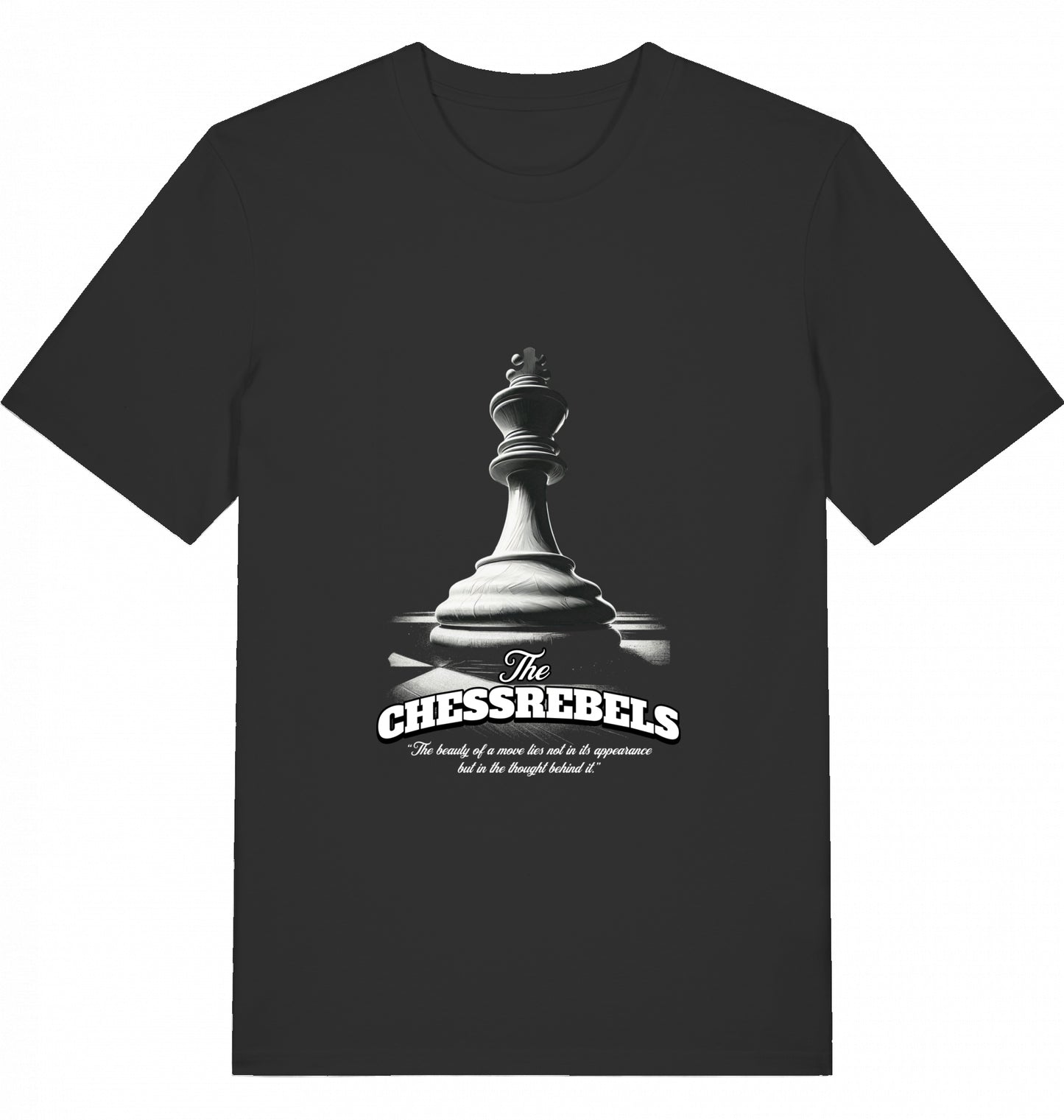 Schach T-Shirt The Chessrebels Beauty of a move BLACK