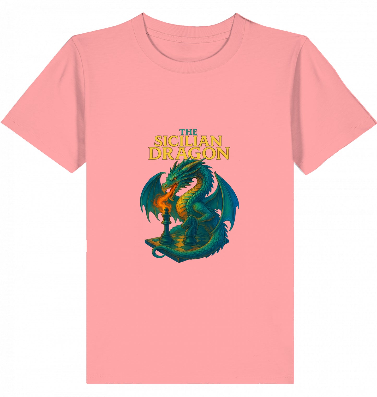 Kids  Kinder Schach T-Shirt Sicilian Dragon
