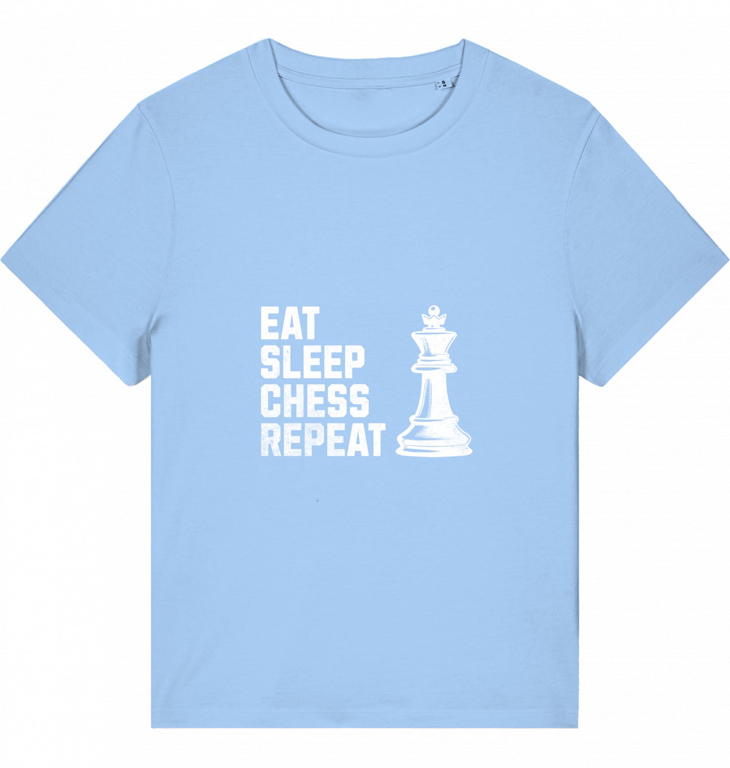 Damen Schach T-Shirt Eat Sleep Chess Repeat