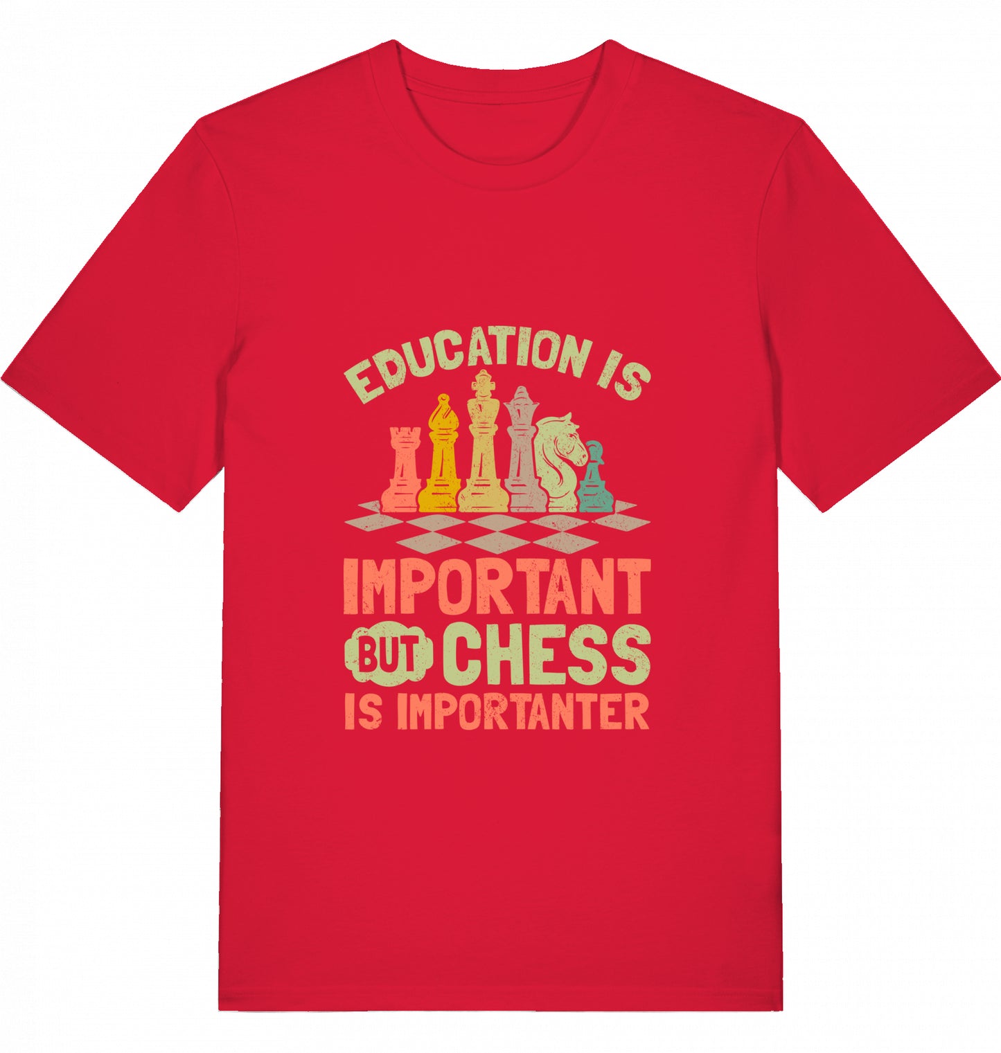Schach T-Shirt "Chess is importanter"