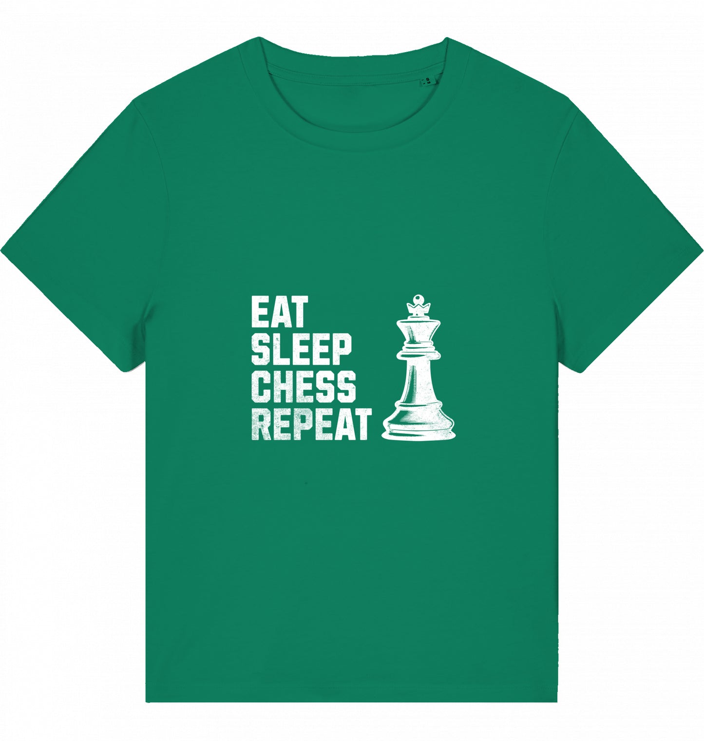 Damen Schach T-Shirt Eat Sleep Chess Repeat