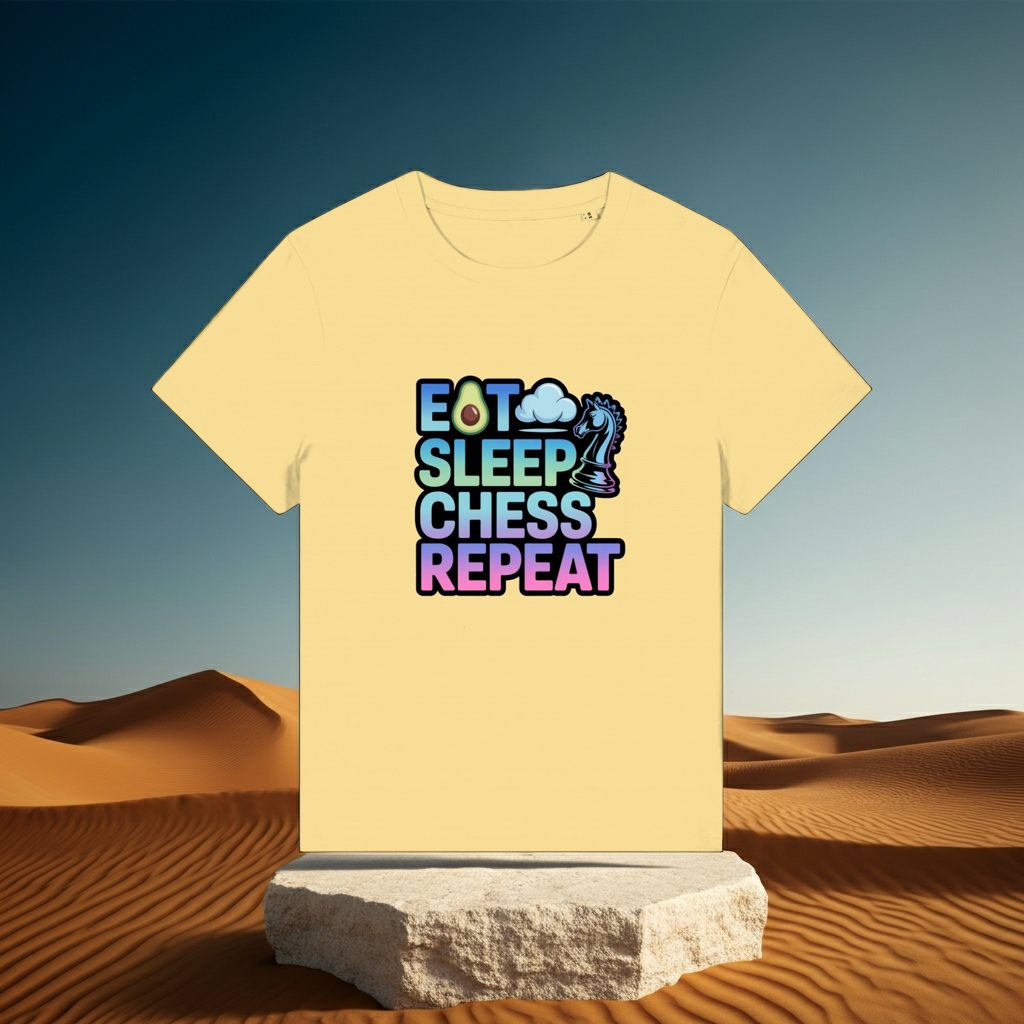 Damen T-Shirt Eat Sleep Chess Repeat