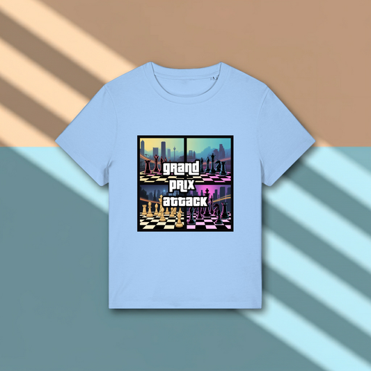 Schach Damen T-Shirt Grand Prix Attack Chess Bio-Baumwolle Fairtrade