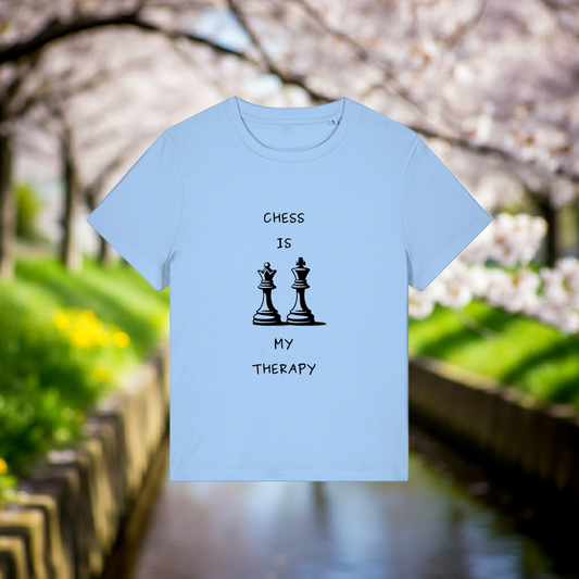 Schach Damen T-Shirt Chess Is My Therapy Bio-Baumwolle Fairtrade
