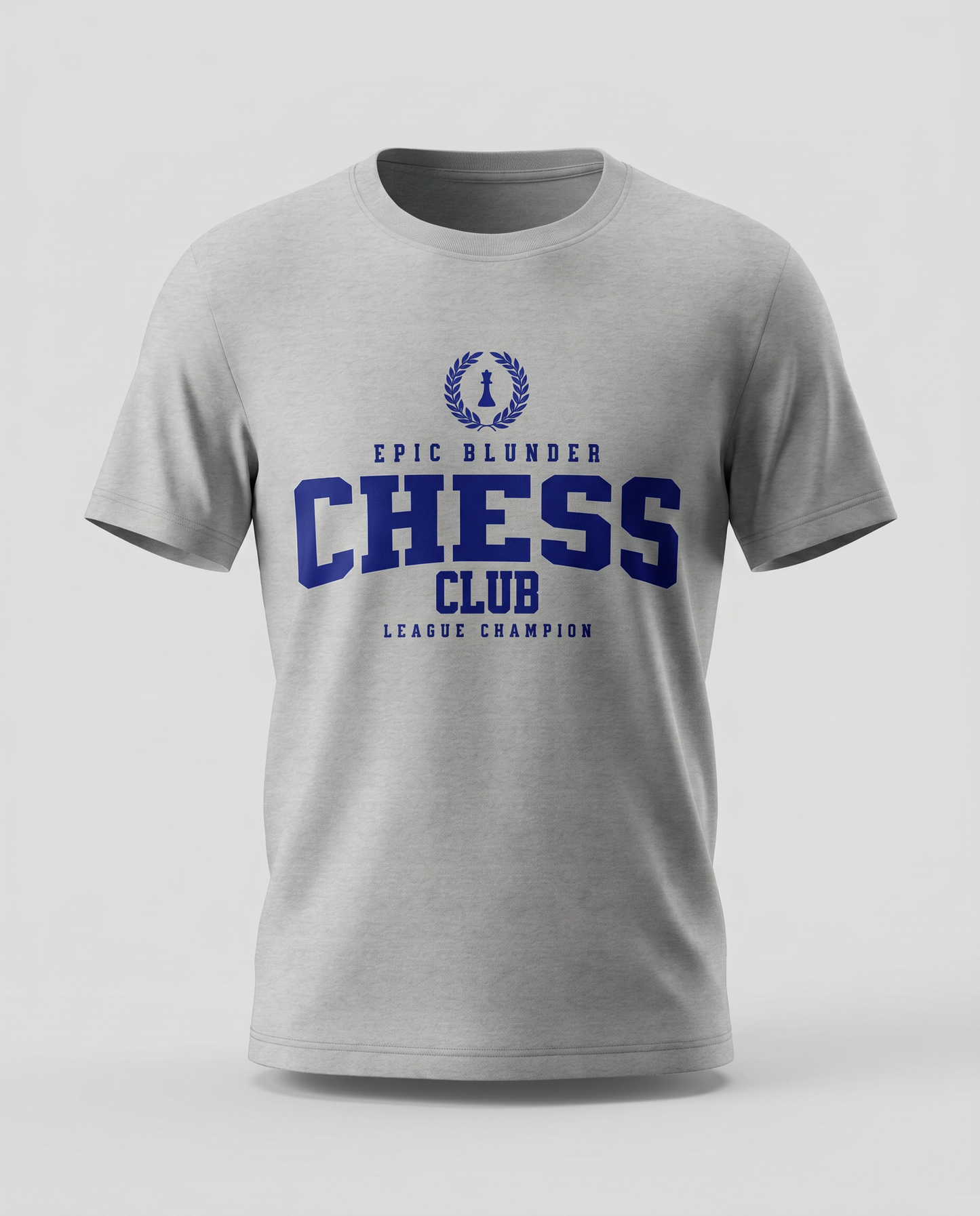 Schach T-Shirt Epic Blunder Chess Club Grau Blau