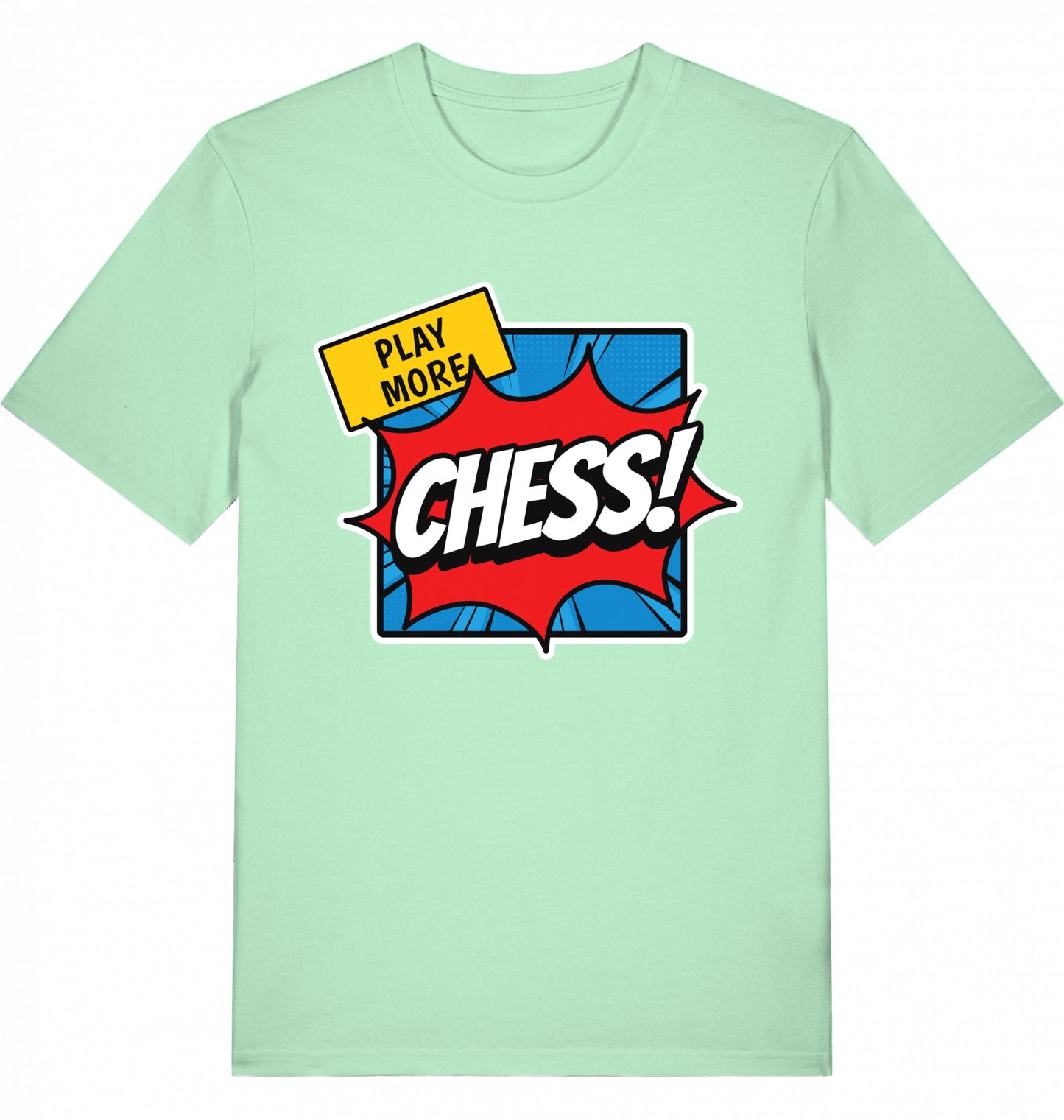 T-Shirt Schach Play More Chess Fairtrade