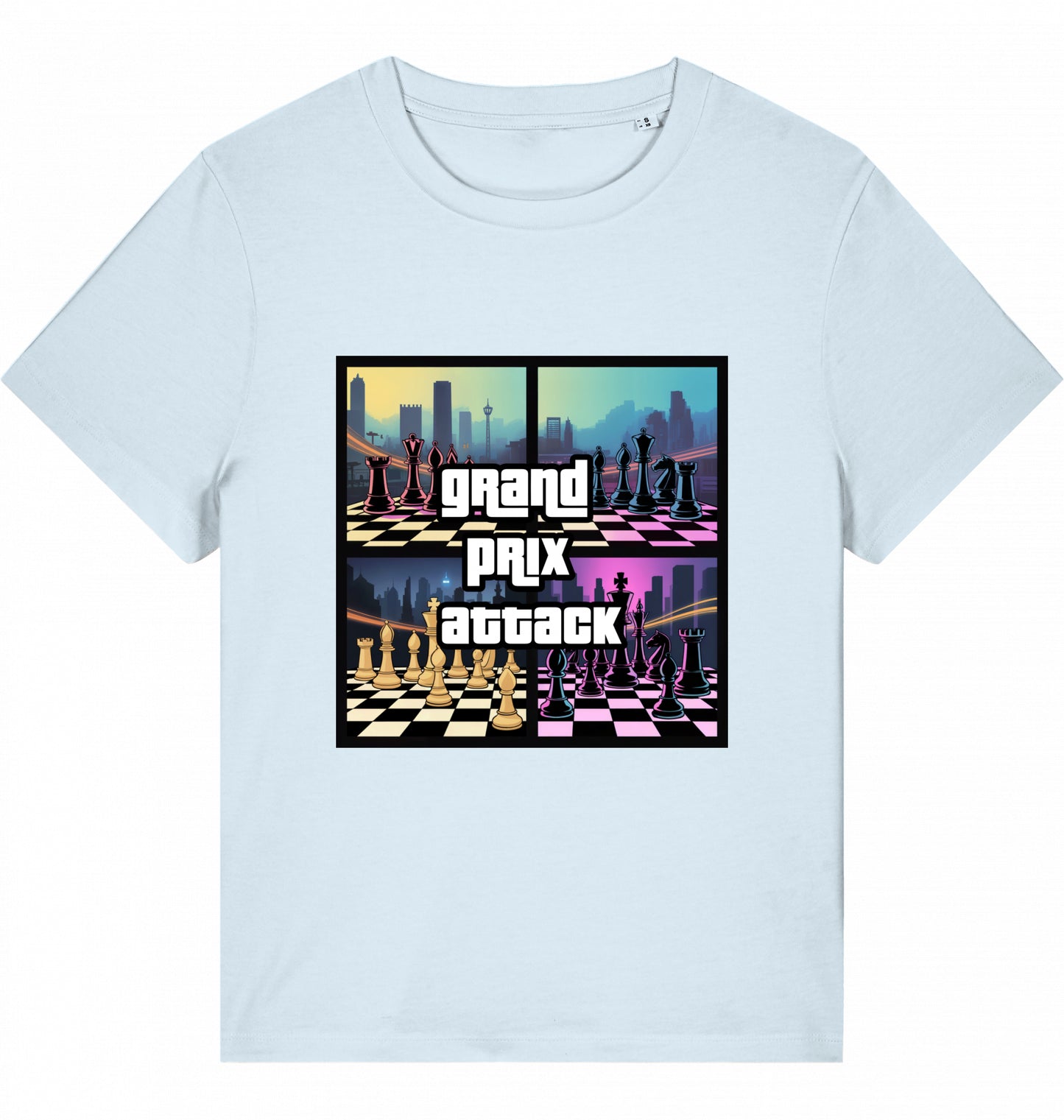 Schach Damen T-Shirt Grand Prix Attack Chess Bio-Baumwolle Fairtrade