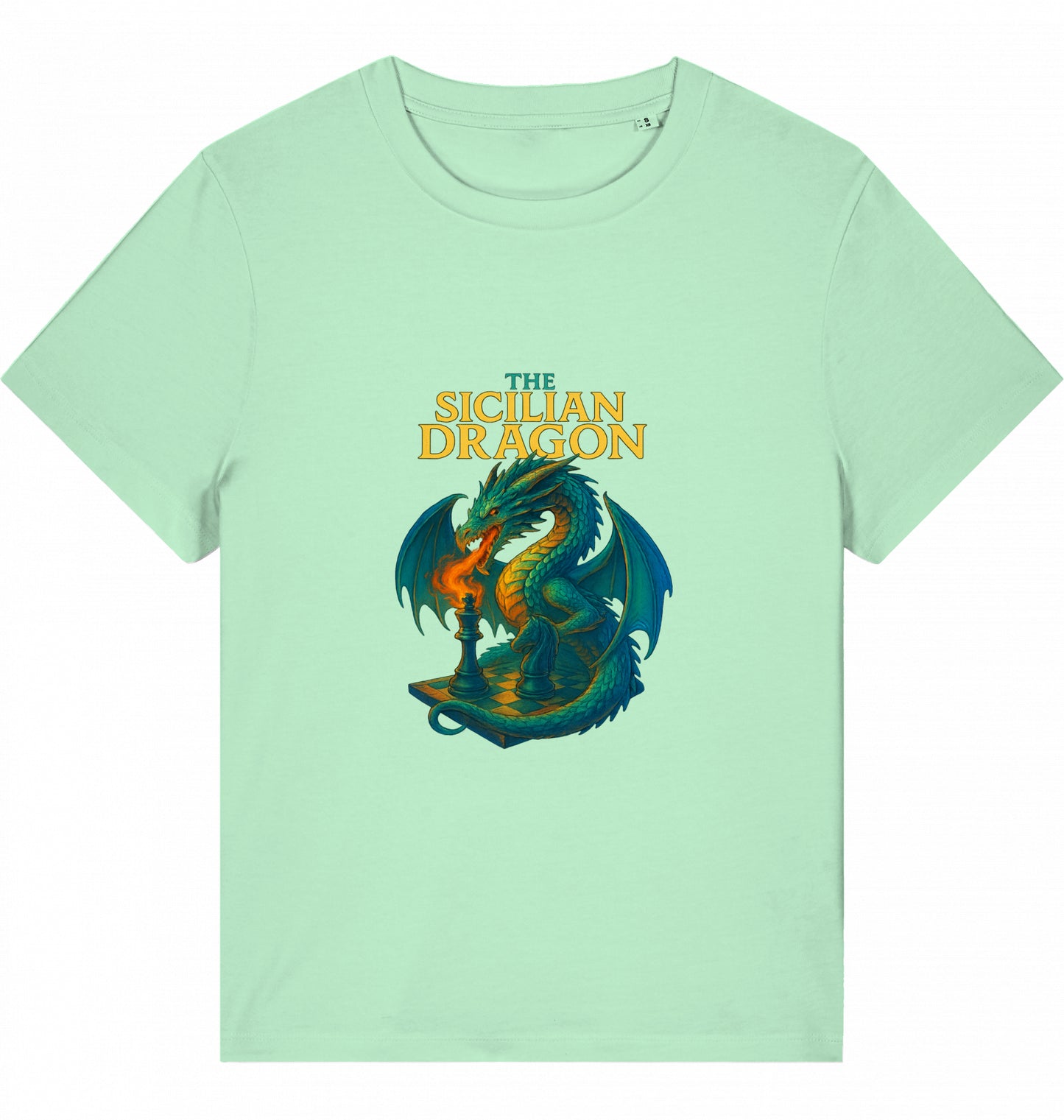 Damen Schach T-Shirt Sicilian Dragon