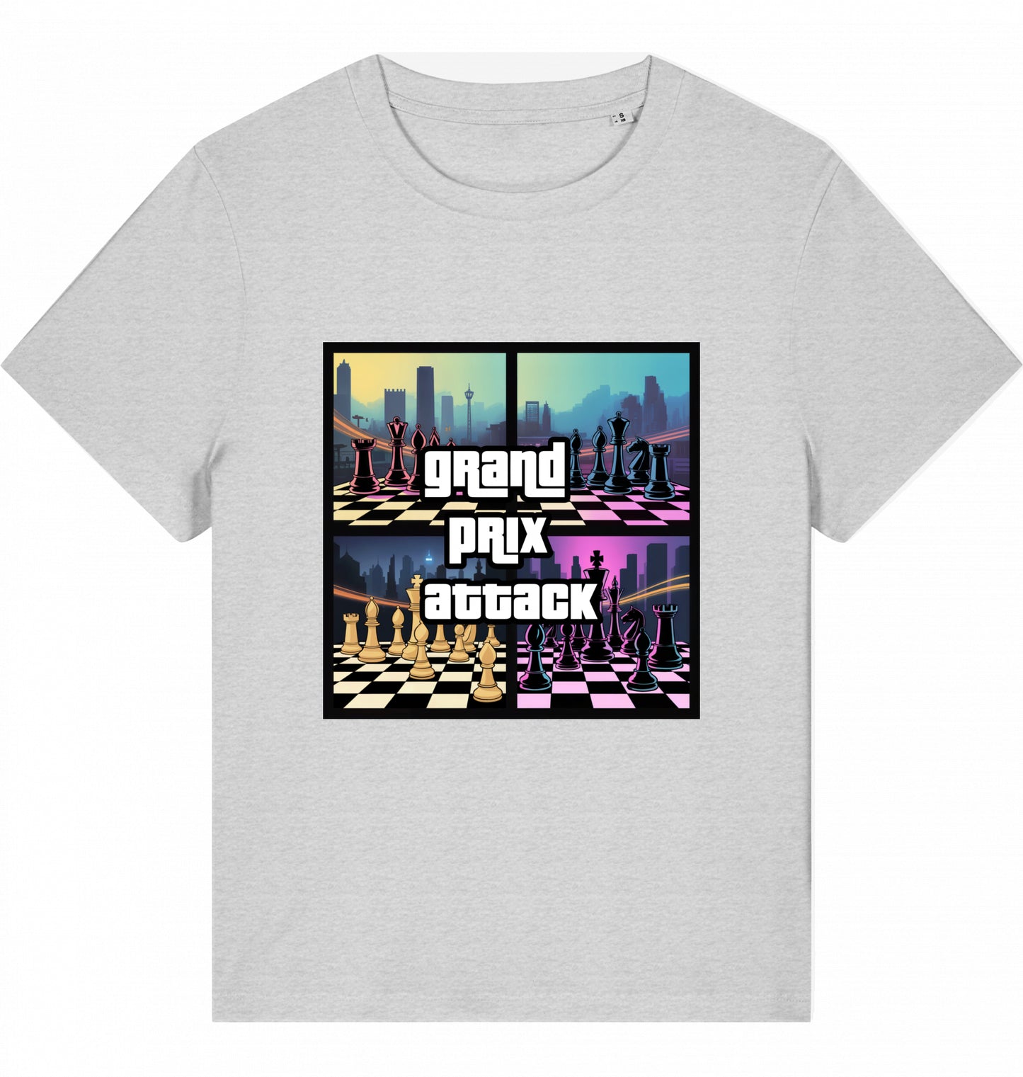 Schach Damen T-Shirt Grand Prix Attack Chess Bio-Baumwolle Fairtrade