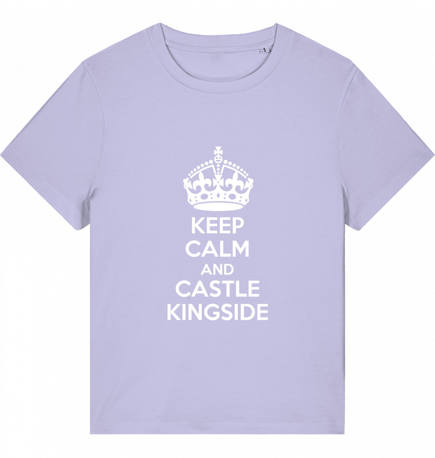 Schach Damen T-Shirt Keep Calm And Castle Kingside Bio-Baumwolle Fairtrade Chess