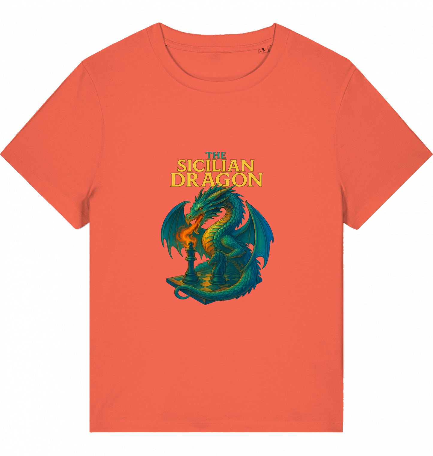 Damen Schach T-Shirt Sicilian Dragon