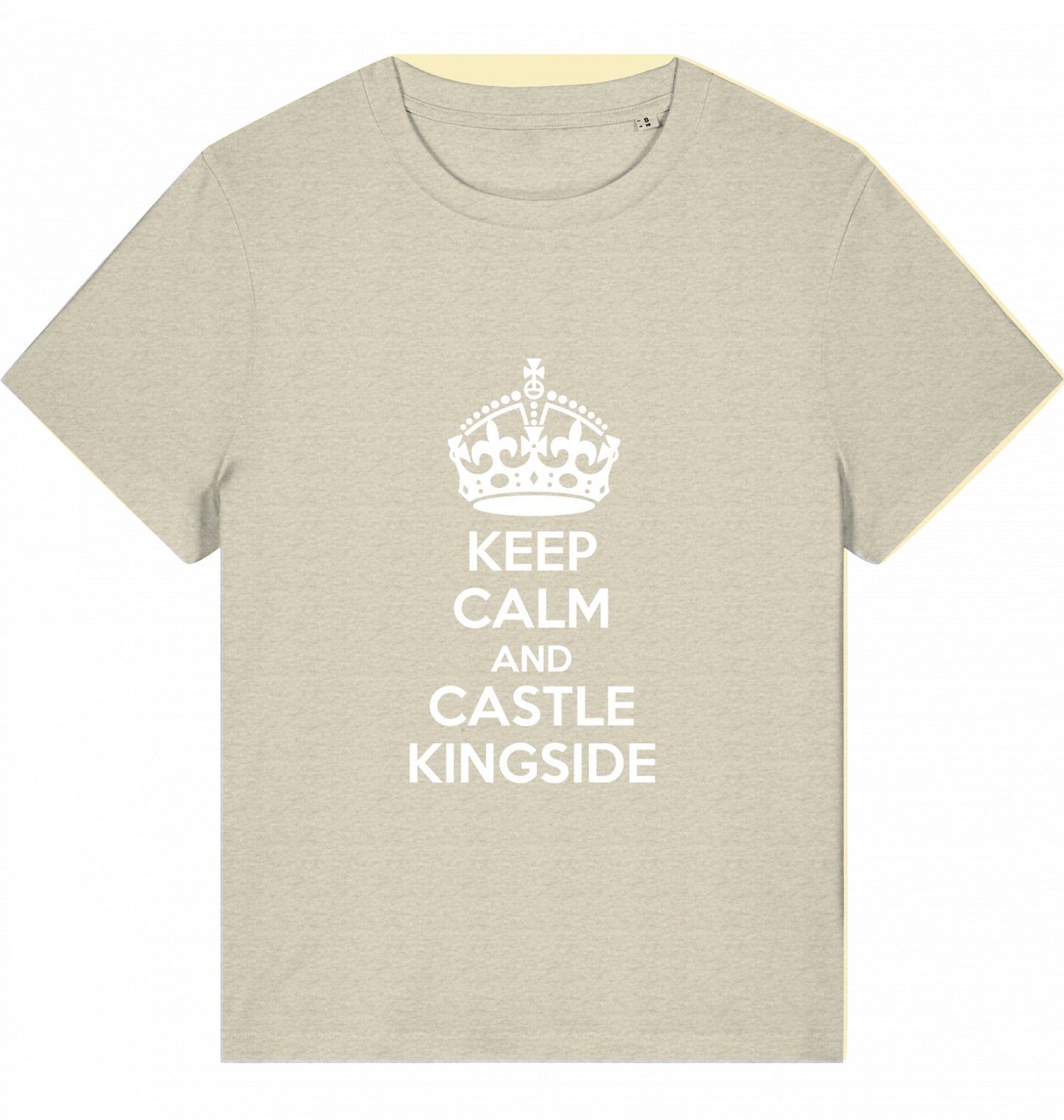 Schach Damen T-Shirt Keep Calm And Castle Kingside Bio-Baumwolle Fairtrade Chess