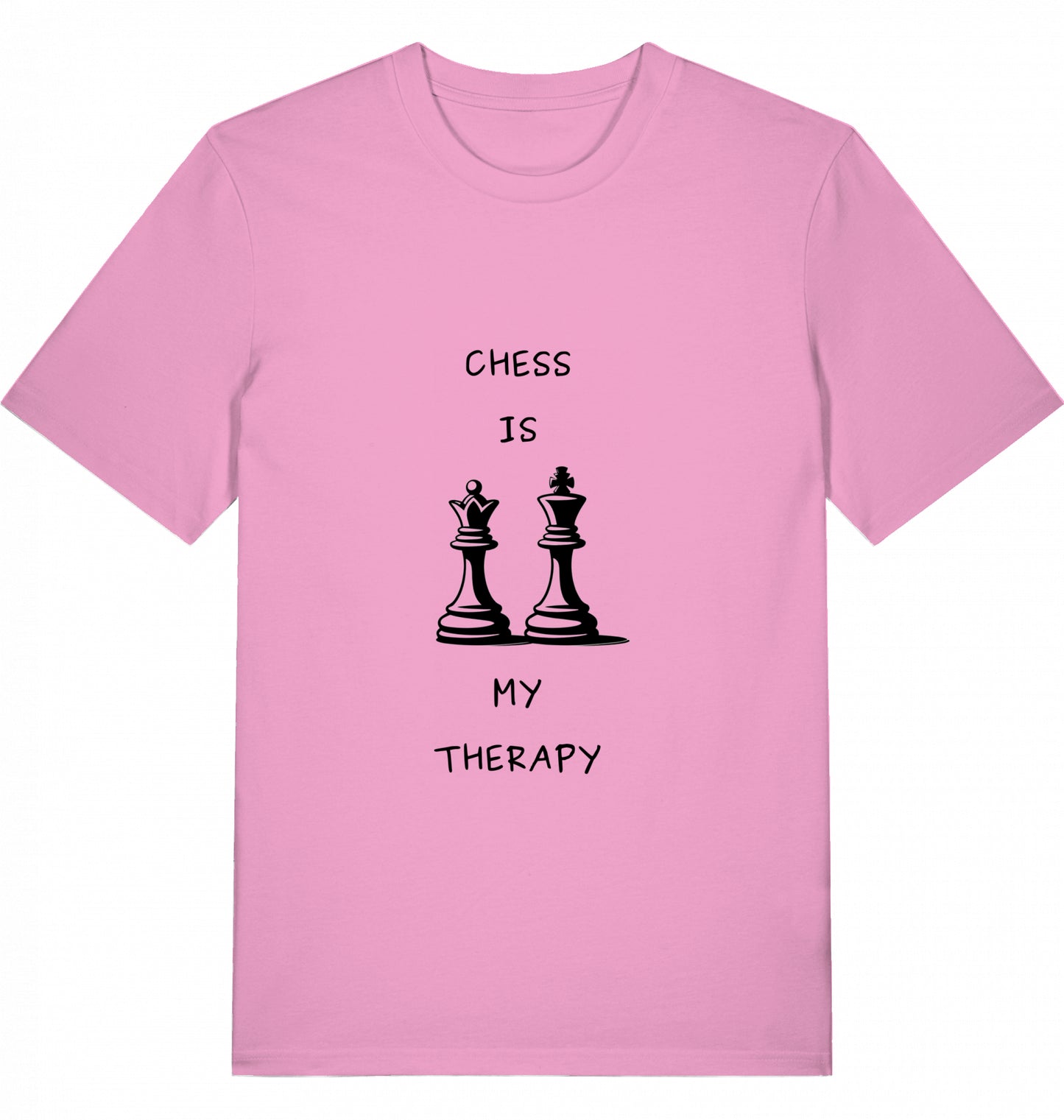 Schach T-Shirt Chess Is My Therapy Herren Männer Bio-Baumwolle Fairtrade