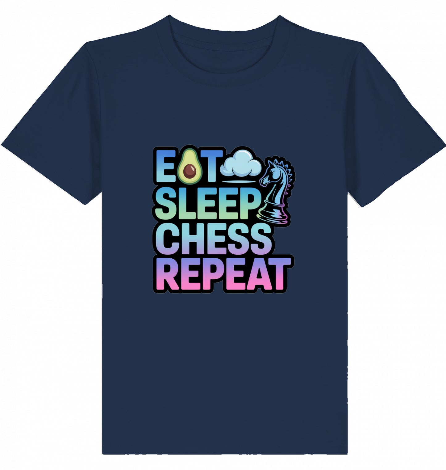 Kinder T-Shirt  Eat Sleep Chess Repeat