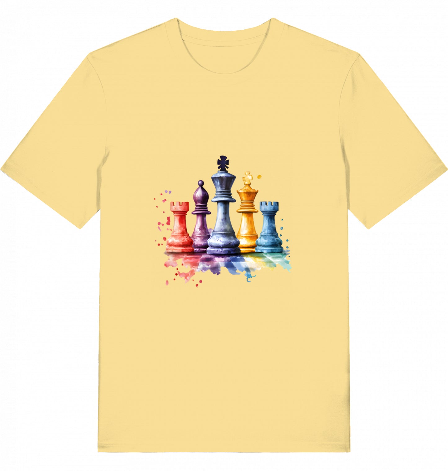 T-Shirt Aquarell Schach Figuren