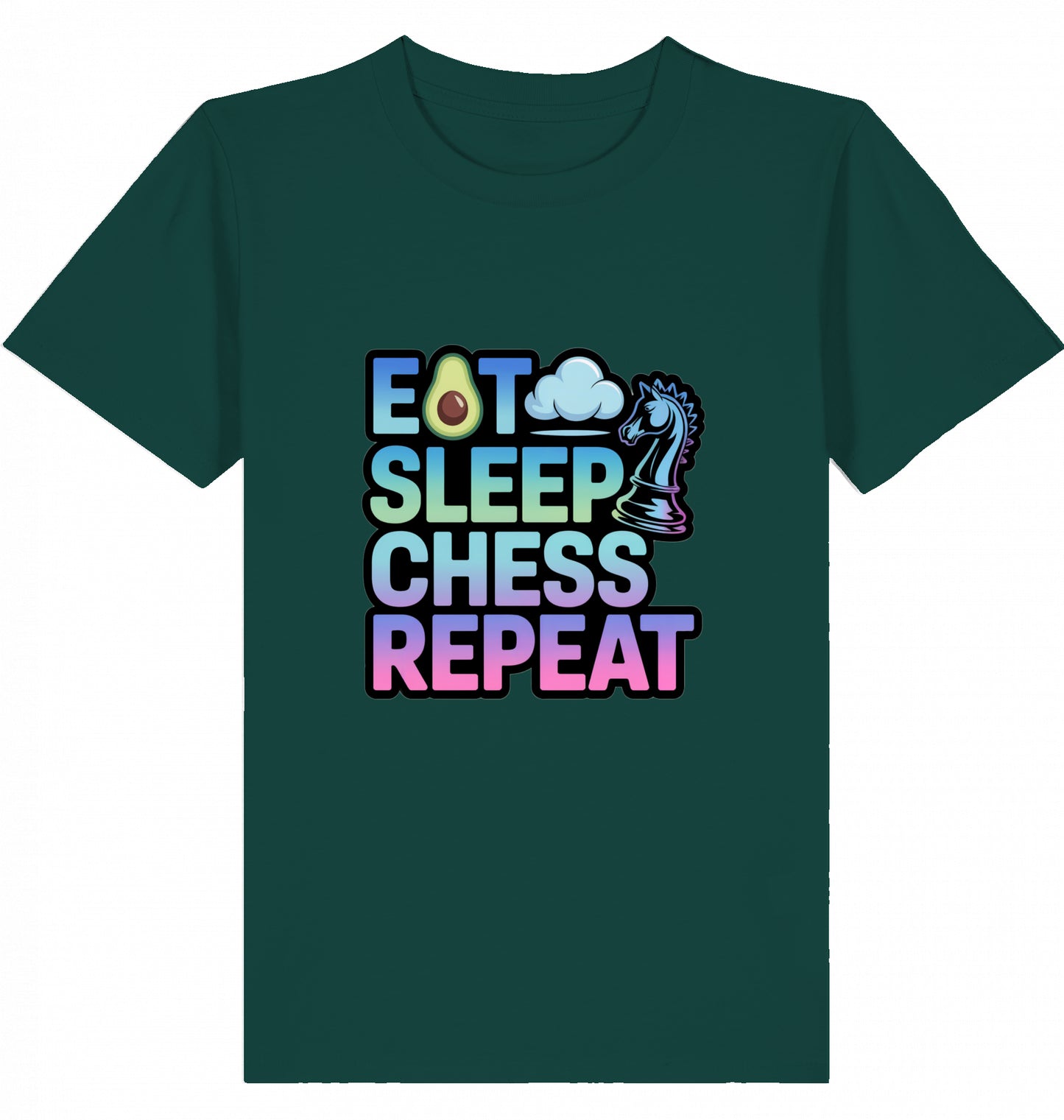 Kinder T-Shirt  Eat Sleep Chess Repeat