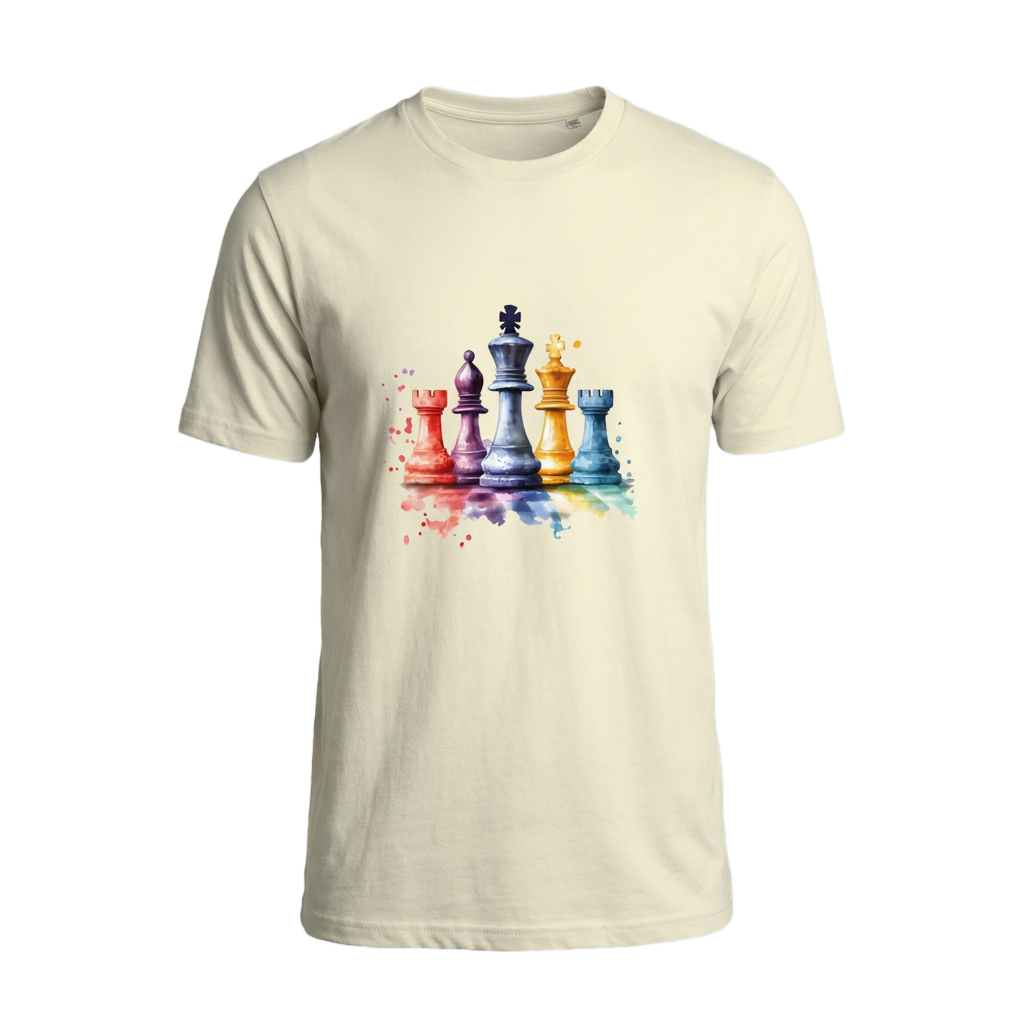 T-Shirt Aquarell Schach Figuren