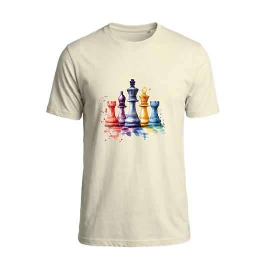 T-Shirt Aquarell Schach Figuren