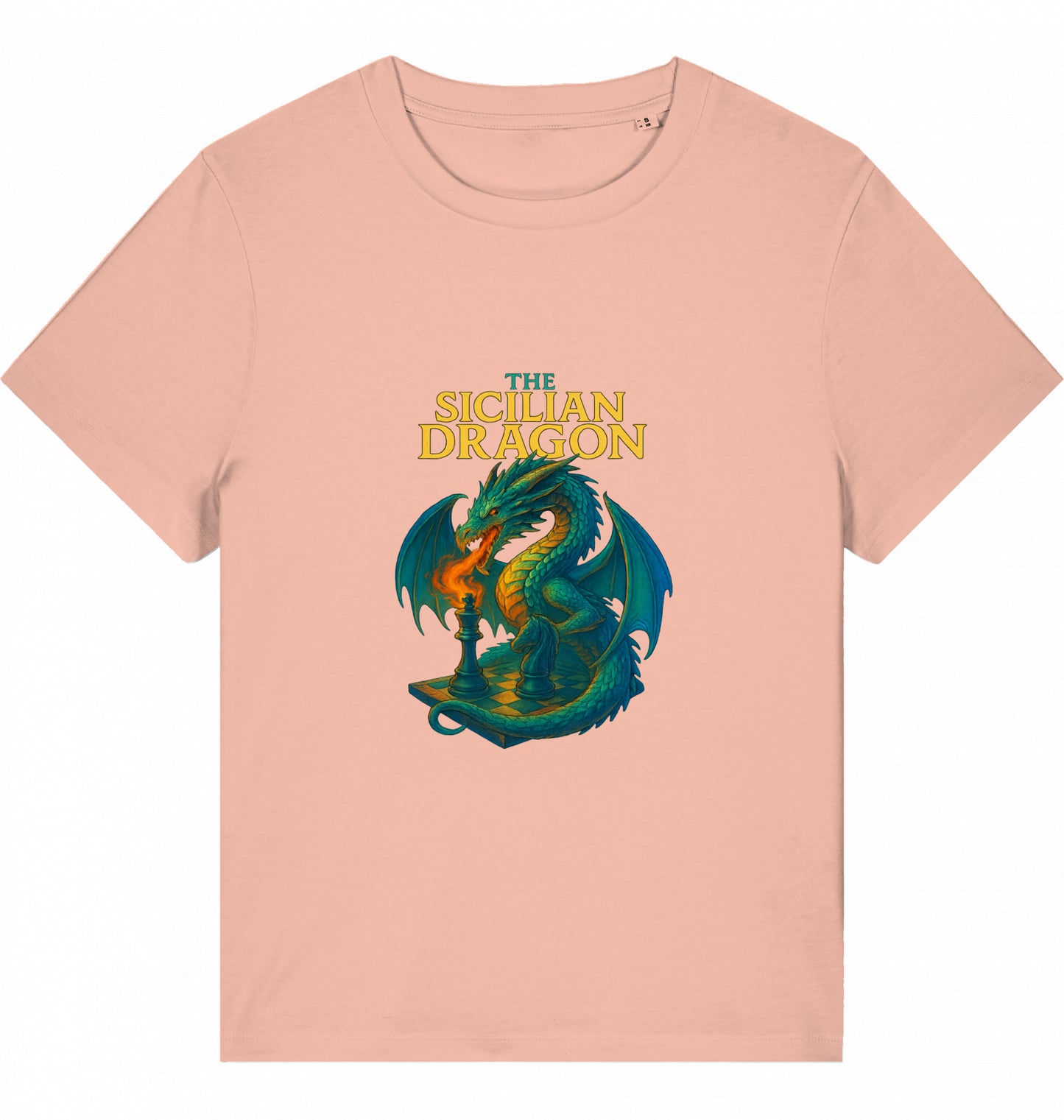 Damen Schach T-Shirt Sicilian Dragon