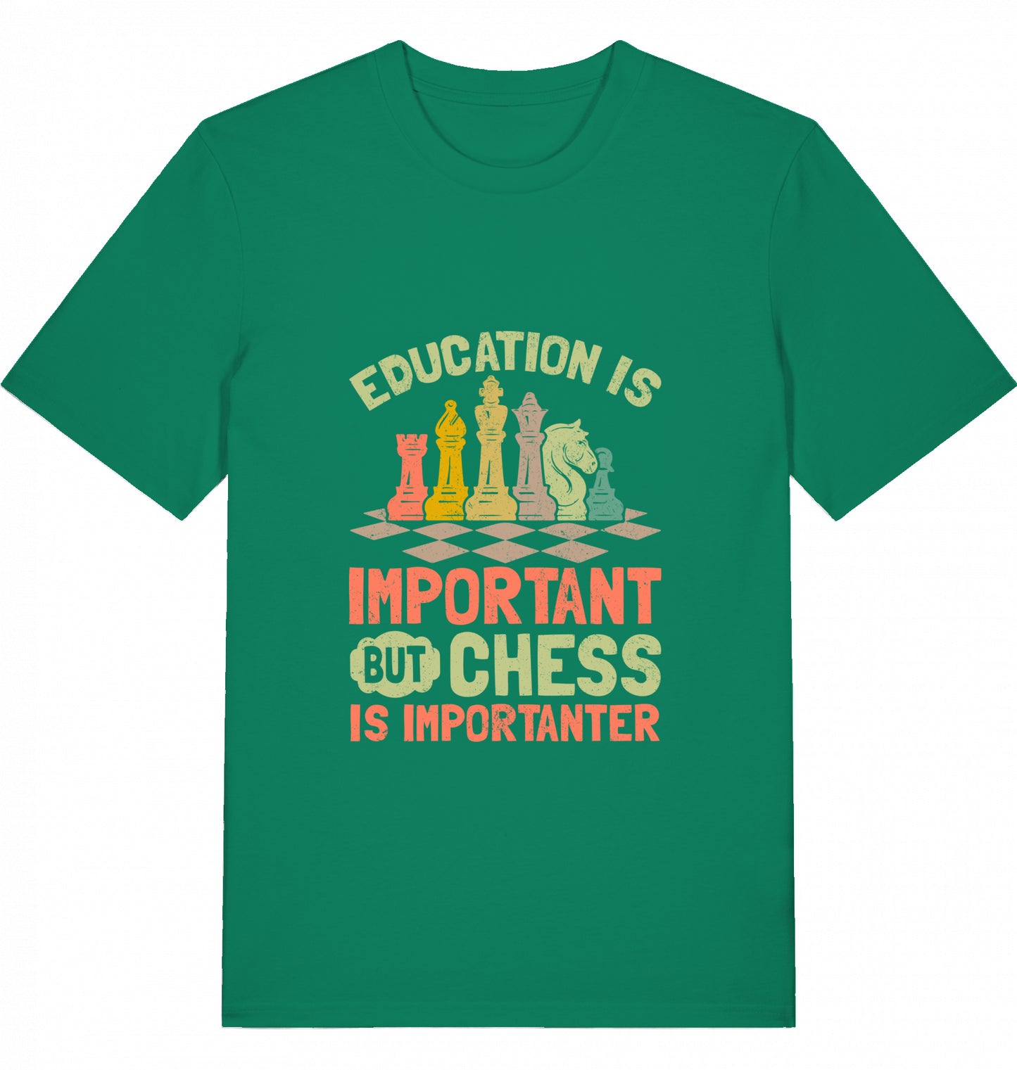Schach T-Shirt "Chess is importanter"